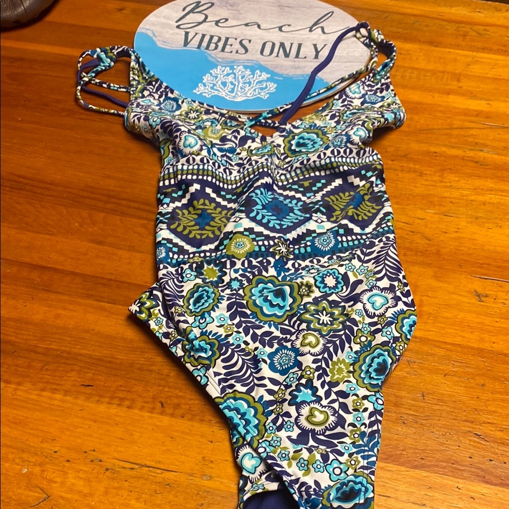 Mossimo Supply Co. Floral One Piece Swimsuit